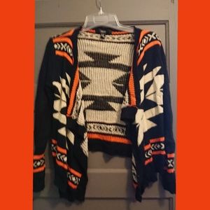 Boho southwest draping sweater